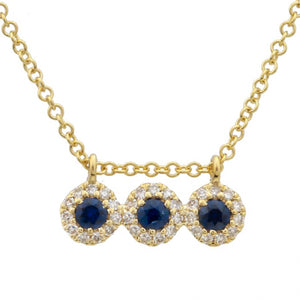 Sapphire and Diamond Necklace