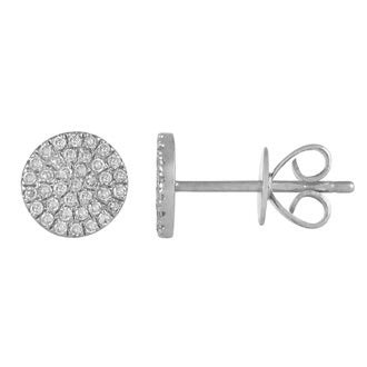 PAVE DIAMOND STUD 14K