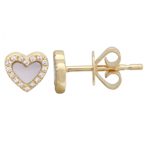 MOP HEART EARRINGS