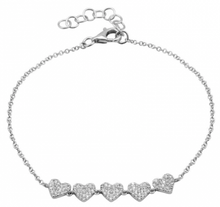 Load image into Gallery viewer, Hearts Diamond Bracelet