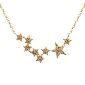 Diamond Star Cluster Necklace