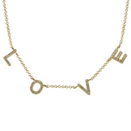 DIAMOND 'LOVE' NECKLACE