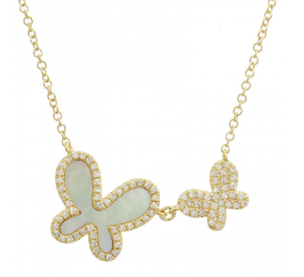 MOP BUTTERFLY NECKLACE