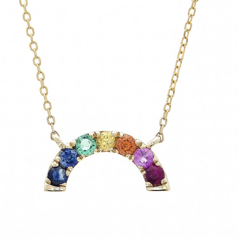 RAINBOW NECKLACE 14K