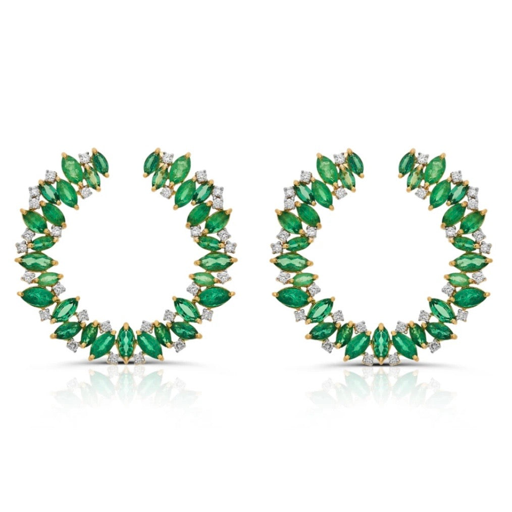 DEÍRE EMERALD EARRINGS 18K