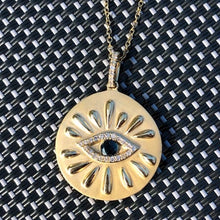 Load image into Gallery viewer, EVIL EYE DISK NECKLACE