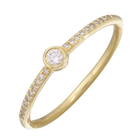 DIAMOND BEZEL STACKABLE RING