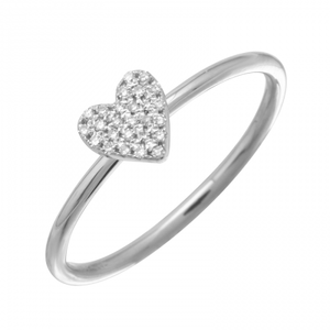 MINI PAVE HEART RING