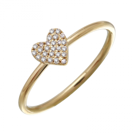 MINI PAVE HEART RING