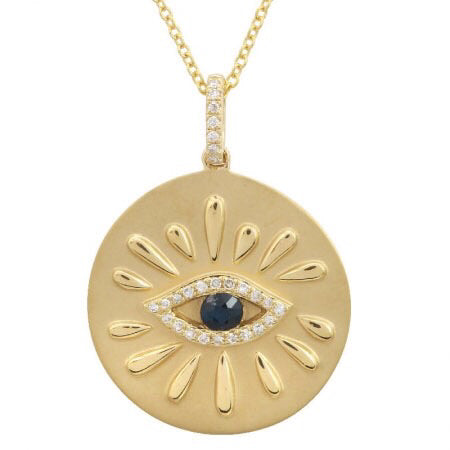 EVIL EYE DISK NECKLACE