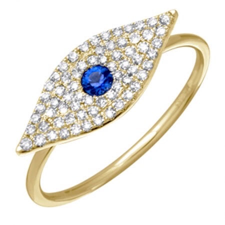 EVIL EYE SAPPHIRE RING