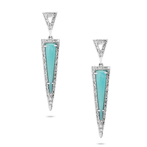 AMAZONITE DAGGER EARRINGS 18K