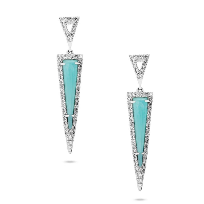 AMAZONITE DAGGER EARRINGS 18K