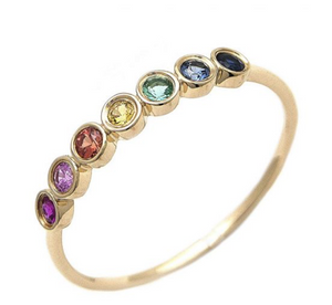 RAINBOW BEZEL RING